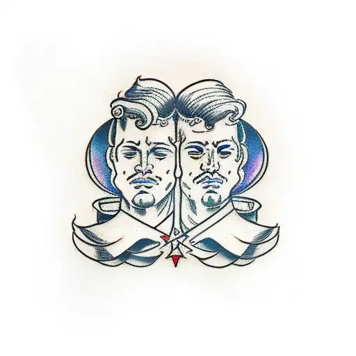 Gemini Split Face Showing Two Different Emotions