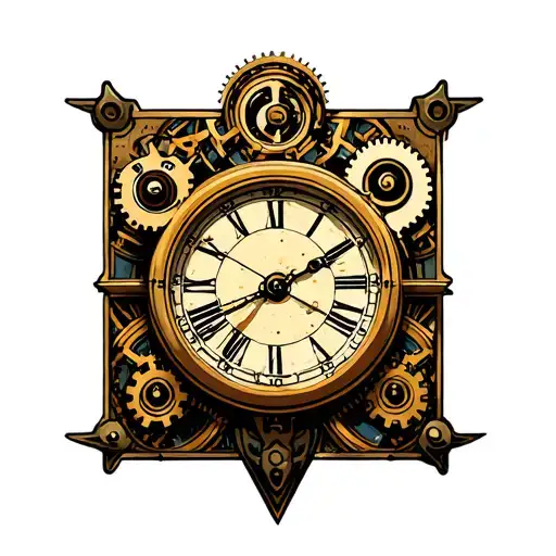 Future Clock With Gears