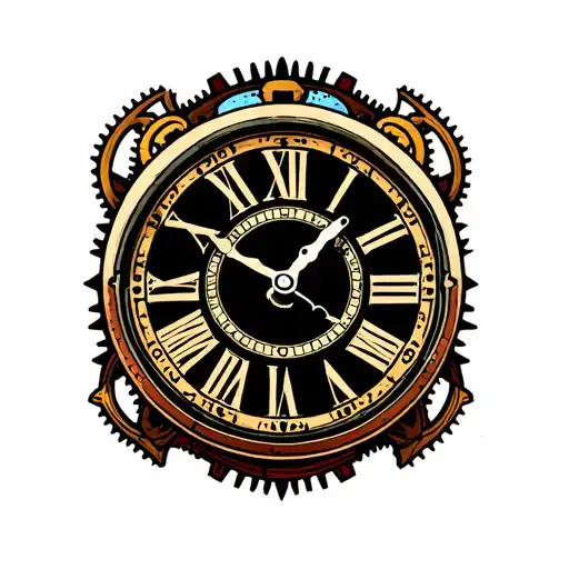 Future Clock With Gears
