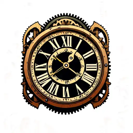 Future Clock With Gears