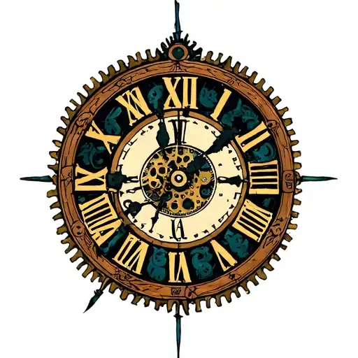 Future Clock With Gears