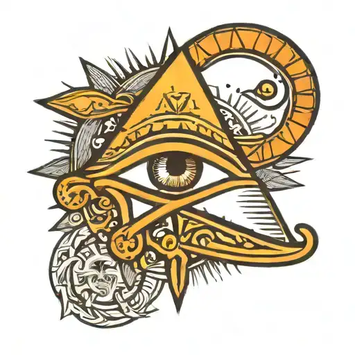 Eye Of Ra Ankh Sun Moon