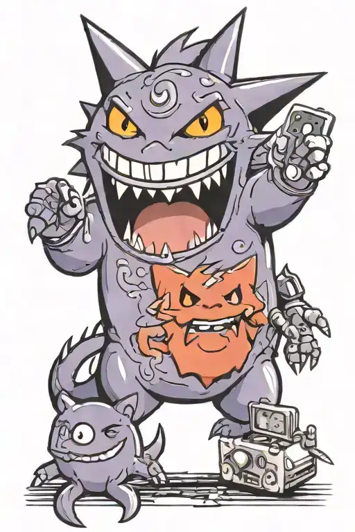 Gengar And Gameboy Color Pokemon