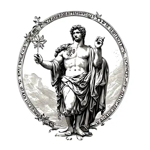 Roman God Atlas Holding