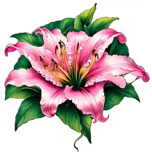 Spider Lily Flower On Neck