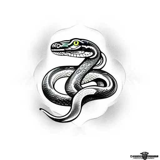 Snake Biting His Tail In A Circle