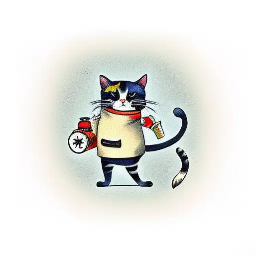 A Cartoon Cat Dancing