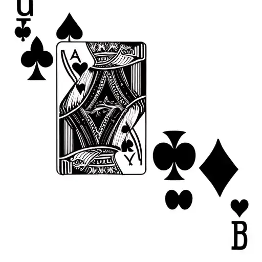 Ace Of Hearts Playing Card Mixed W Queen And King Card