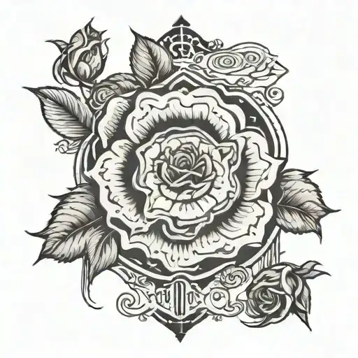 Rose Clock And Cards