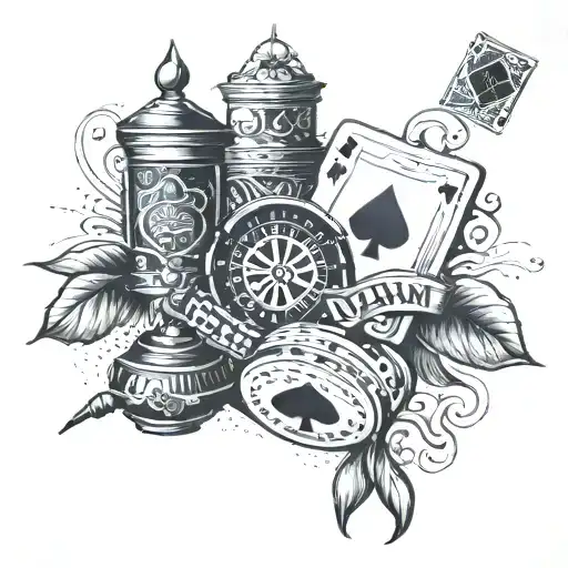 Casino Arm Theame And Gambling And Arm Sleave And Family And Dream Big Be Unrealistic