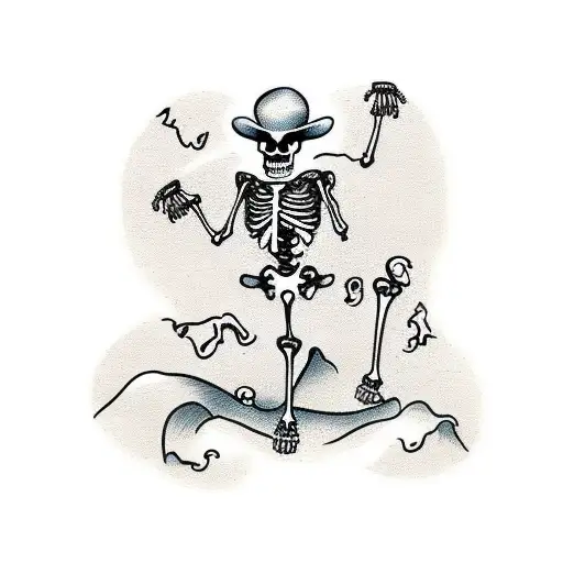 Skeleton Dancing With His Lady