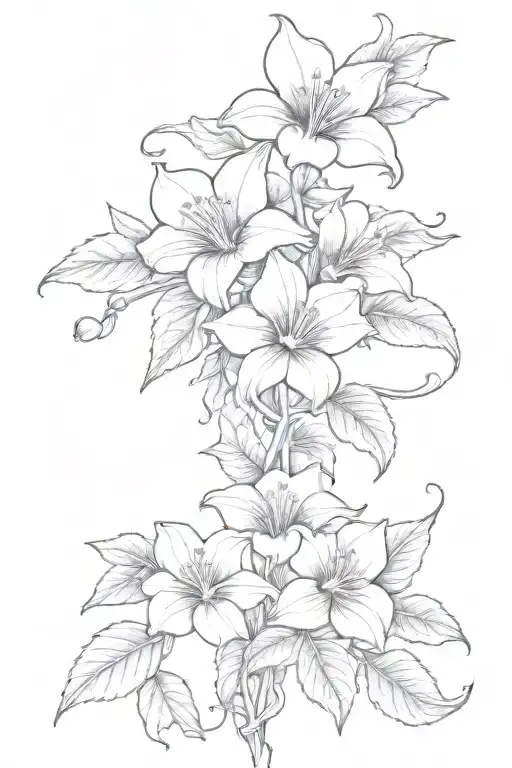 Long Thin Moonflower Vine