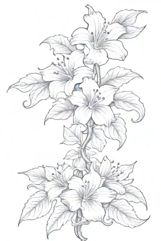 Long Thin Moonflower Vine