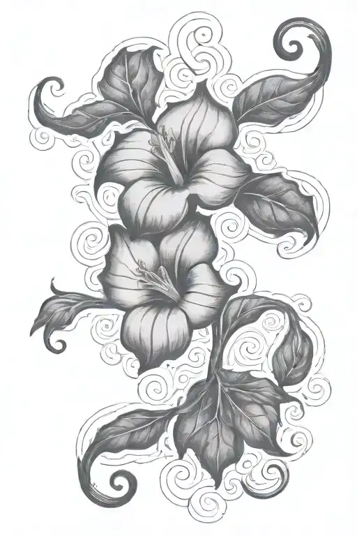 Long Thin Moonflower Vine