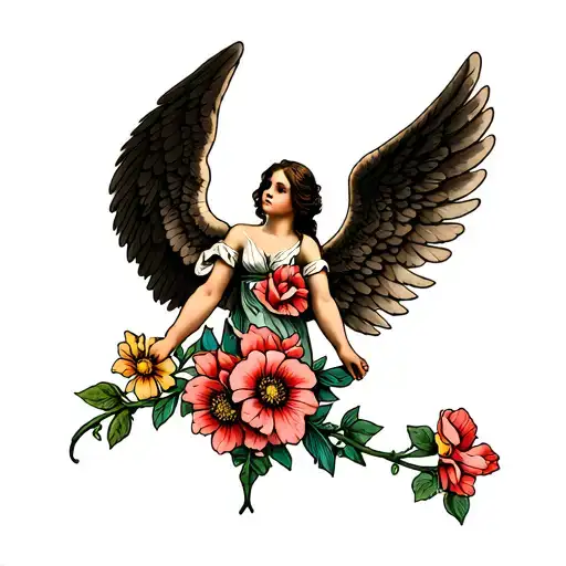 Angel Flowers Growing