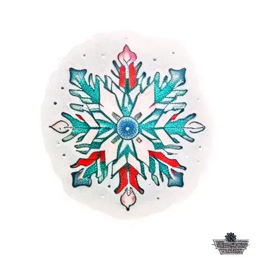 Snowflakes And Dog Pawprint