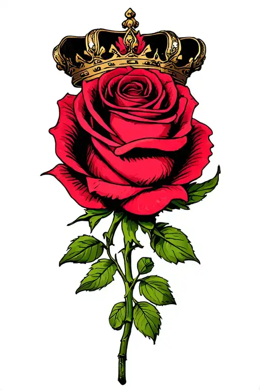 Rose With Crown