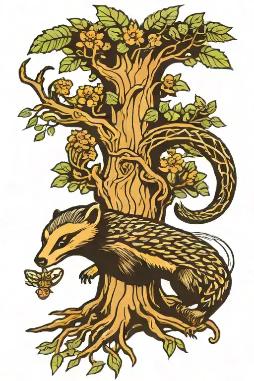 Tree Of Life Out Of A Honey Badger
