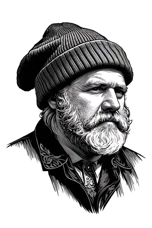 Paul Watson Traditional Portrait Wearing A Beanie
