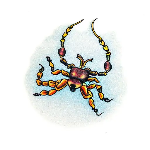 Scorpion With Flames