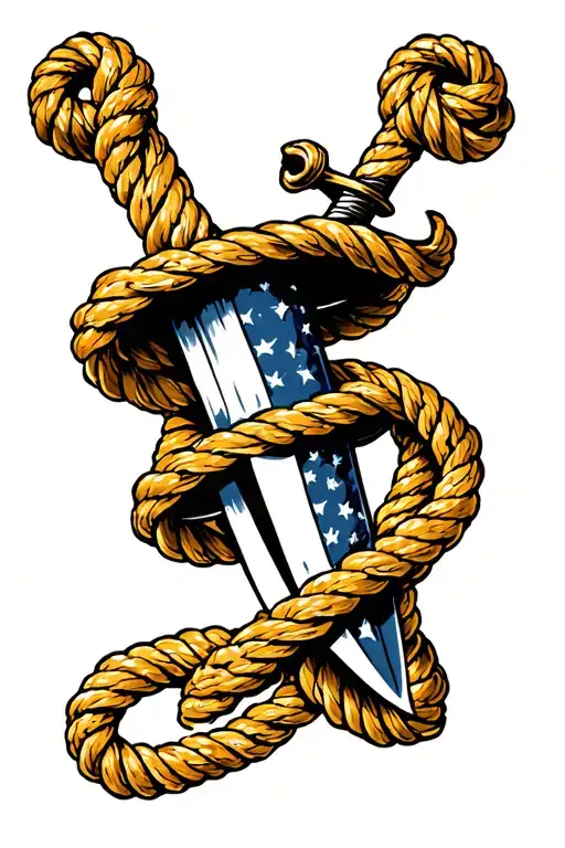 Dagger Rope Tied