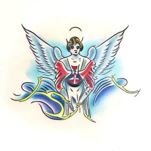 Fallen Angel In Tarot Style