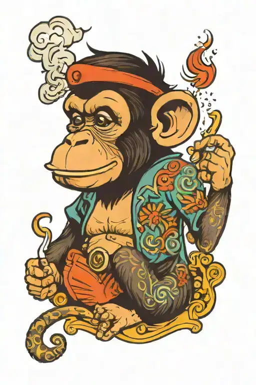 Monkey Smoking