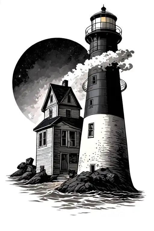 Keystone And Lighthouse