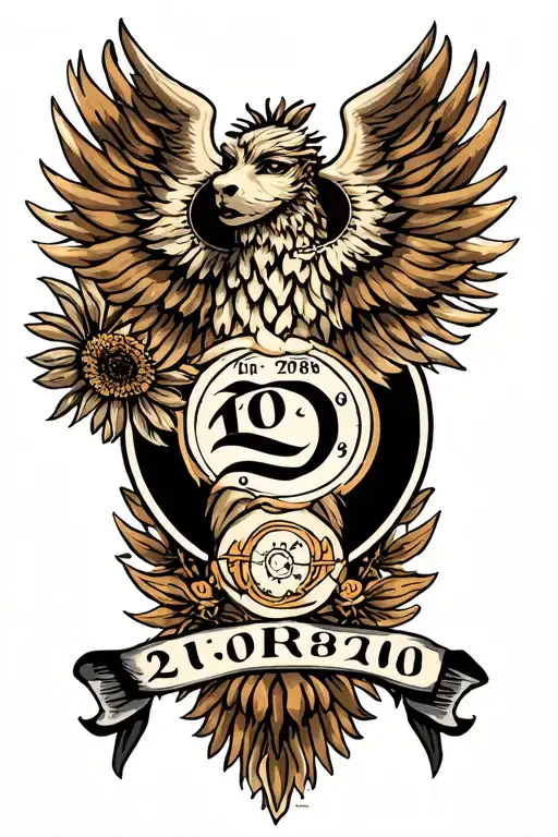 Forearm Sleeve Tattoo With Birth Year 2008 With A Zodiac Sign