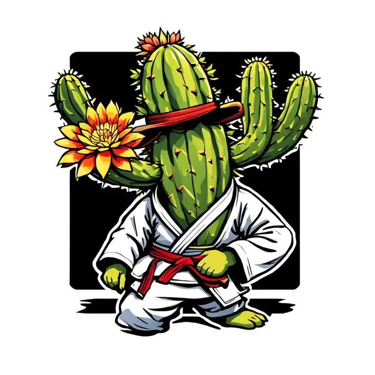 Cactus Wearing A Jiu Jitsu Gi