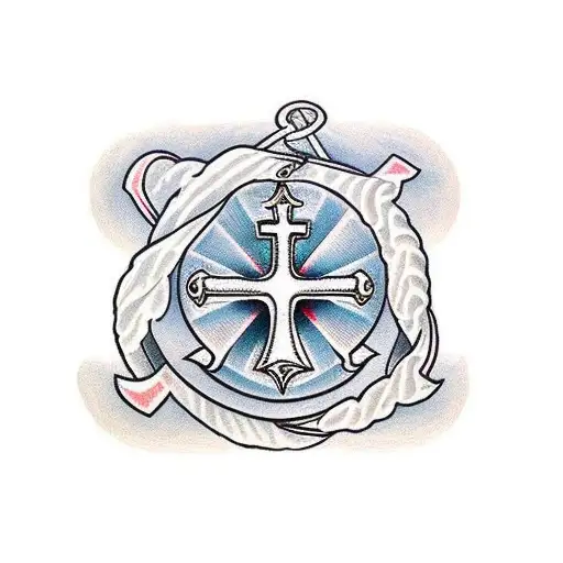 Christian Cross With Anchor
