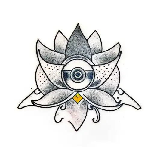Third Eye With Lotus Flower