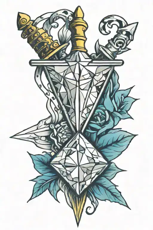 Diamond With Sword Piercing
