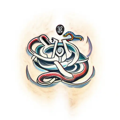 Trident With A Snake Around