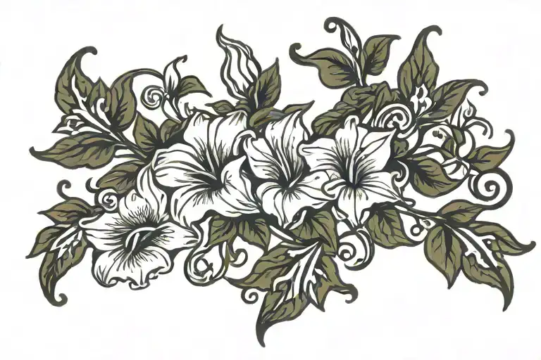 Swirling Morning Glory Vine