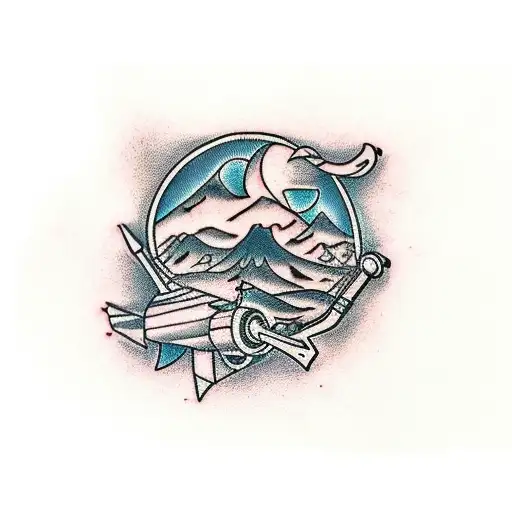 Feminist Old Western Landscape Scene