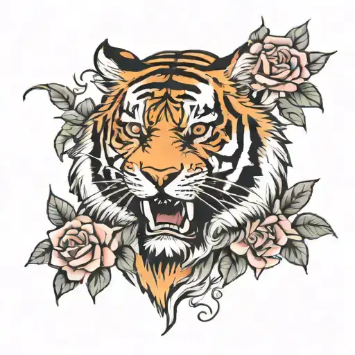 Tiger In Rose