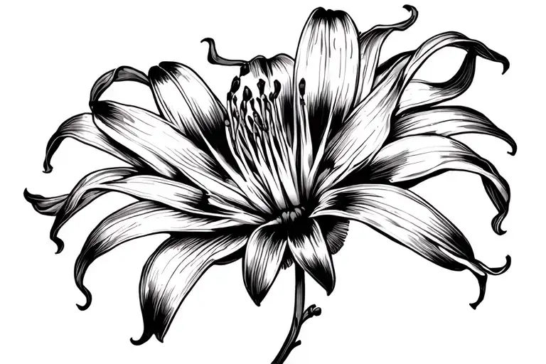 Qos Blacked Red Spider Lily