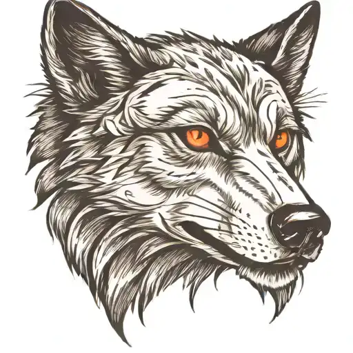 Wolf Face One Eye