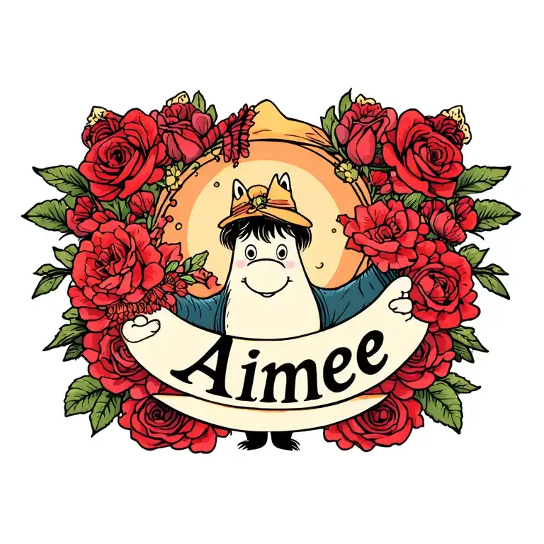 Moomin Holding The Name Aimee