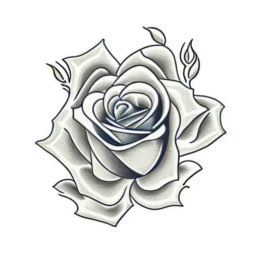 Rose With Number 1 In The Middle