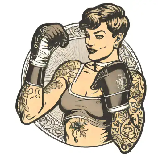 Female Boxer With Short Hair