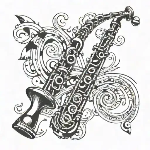 Abstract Long Clarinet Key System
