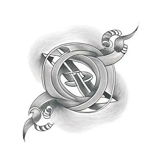 Infinity Symbol With Letters R And D