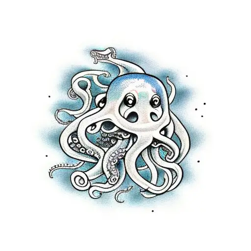 Octopus And Dolphins And Jellyfish