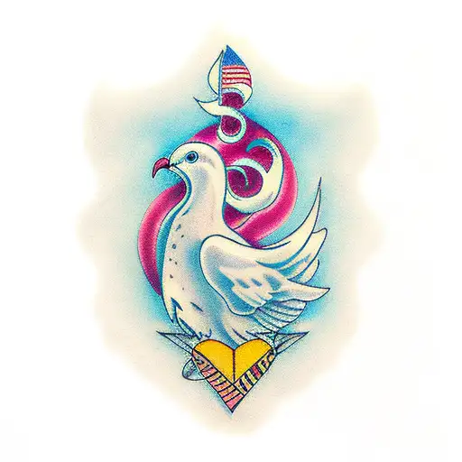 Neck Tattoo With Lilly Kids Names Dove