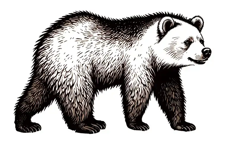 Nature Scenery With A Small Bear