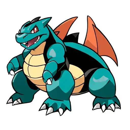 Blastoise Playing With Charizard Pokemon