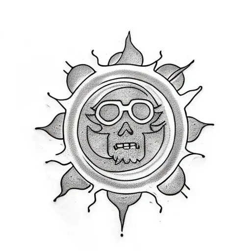 A Sun Made Up Of Bicycle Chains