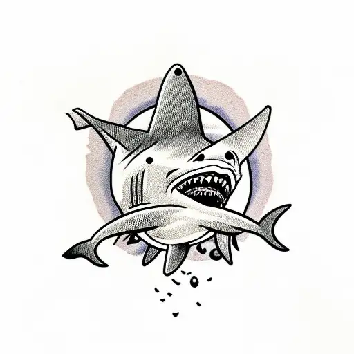 Shark With Mushrooms